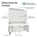 Ver imagem 4 de Rack com Painel para Tv até 60 Polegadas 180 Cm com Pés Branco/rustic Cancun Madesa Branco/rustic