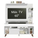 Ver imagem 5 de Rack com Painel para Tv até 60 Polegadas 180 Cm com Pés Branco/rustic Cancun Madesa Branco/rustic