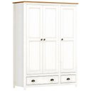 Ver imagem 2 de Guarda Roupa Solteiro 136cm 3 Portas Lázio Branco/freijó F07 - Mpozenato