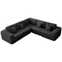 Ver imagem 1 de Kit Sofá Modular 5 Lugares Moderno Curvo Orgânico Adapt Linho