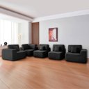 Ver mais imagens de Kit Sofá Modular 5 Lugares Moderno Curvo Orgânico Adapt Linho