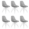 Kit 6 Cadeiras Charles Eames Cristal Eiffel Designer  - 1
