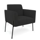 Ver imagem 2 de Sofá Namoradeira 2 Poltronas Pé de Ferro Preto Marisa Veludo D03 - D'Rossi Cor Preto