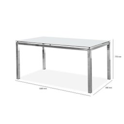 Conjunto Sala de Jantar Aço Mesa Tampo de Vidro Olivia 6 Cadeiras Deise Yescasa - 4