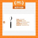 Ver imagem 2 de KIT - 48 Colheres de Mesa Ipanema Com Lâmina em Aço Inox Cabo Preto CPTOP - Tramontina 23363400