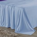 Ver imagem 2 de Jogo de Cama Casal Viúva Nobre 4 Peças Malha 100% Algodão - Azul-bebê / Roxo