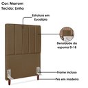 Ver imagem 4 de Cabeceira Solteiro 100 Cm com Frame Carla Linho Marrom Artte