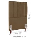Ver imagem 3 de Cabeceira Solteiro 100 Cm com Frame Carla Linho Marrom Artte