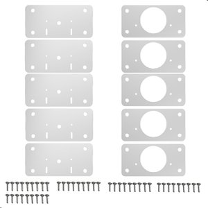 Kit 10 Placas para Reparo de Porta Dobradiça Armário Mdf Rtg