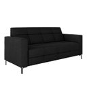 Ver imagem 1 de Sofá Living Decorativo Houston 2 Lugares 160cm Pés em Metal Veludo Preto G33 - Gran Belo