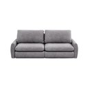 Ver imagem 3 de Sofá Retrátil Luka sem Caixa 2.10m 3 Lugares Ideal para Apartamento Sala Molas Ensacadas - Cinza
