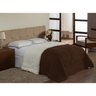 Coberdrom Atenas Sherpa Cama de Casal 1 peça - Tabaco - 1