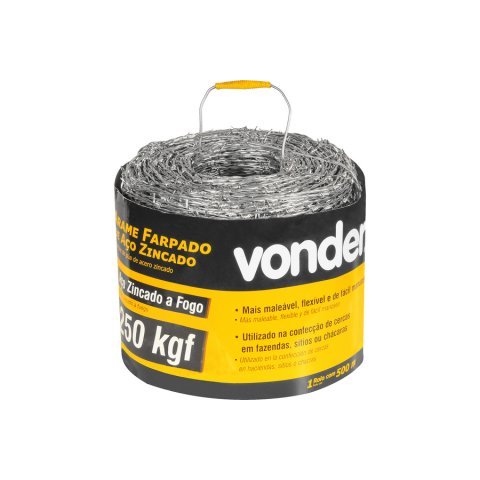 Arame Farpado 250 kgf 500m Vonder 500 metros