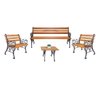 Conjunto de Banco Francês de Madeira para Praça ou Jardim - 5
