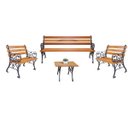 Ver imagem 5 de Conjunto de Banco Francês de Madeira para Praça ou Jardim