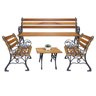 Conjunto de Banco Francês de Madeira para Praça ou Jardim - 1