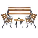 Ver imagem 1 de Conjunto de Banco Francês de Madeira para Praça ou Jardim