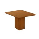 Ver imagem 2 de Sala de Jantar Completa Maldivas C/ Tampo Madeirado Canto Curvo 90x90cm e 4 Cadeiras Dafne Naturale