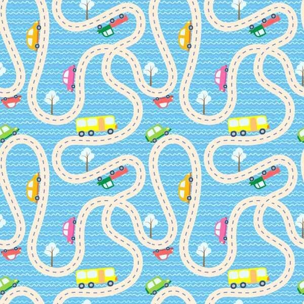 Papel de Parede Contact Decorado 45cm x 10m Carrinhos Plastcover - 1
