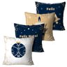 Kit 4 Almofadas de Natal Símbolos Natalinos 45x45cm - 1
