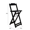 Ver imagem 4 de Conjunto de 2 Banquetas Bistrô Altas Dobráveis em Madeira na Cor Preta