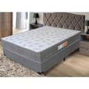 Ver imagem 1 de Box Base Conjugada Espuma Dupla Casal Suede:CINZACHUMBO