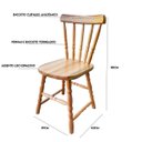 Ver imagem 4 de Cadeira de Madeira Natural Country Dalas - Conjunto com 2 Unidades