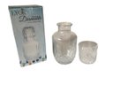 Ver imagem 1 de Moringa Vidro Transparente Lapidado 500ml com Copo Lyor