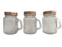 Ver imagem 1 de Porta Tempero Kit 3 Mini Caneca Vidro com Tampa Cobre 110ml