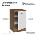 Ver imagem 3 de Balcão de Cozinha 50cm 1 Porta Rustic/branco Agata Madesa