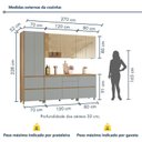 Ver imagem 3 de Cozinha Rainha 5 Peças 8 Portas Reflecta 100% Mdf