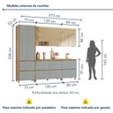 Ver imagem 3 de Cozinha Rainha 5 Peças 8 Portas Reflecta 100% Mdf