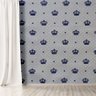 Papel de parede em TECIDO AutoColante 3D, Lavável. Rolo 3m Alturax1,38m Largura infantil coroa azul - 1