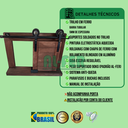 Ver imagem 2 de Kit para Porta até 90cm Roldana Aparente Tubular Preto - 1,80m (sem a Porta)