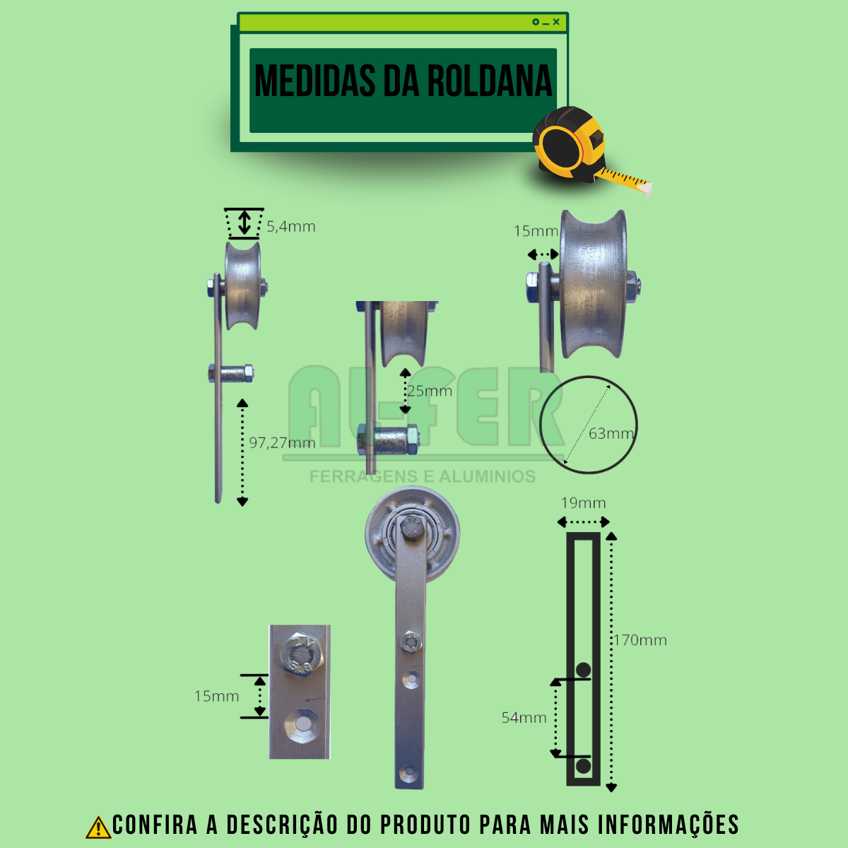 Kit para Porta até 100cm Roldana Aparente Tubular Prata - 2m (sem a Porta) - 4