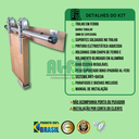Ver imagem 2 de Kit para Porta até 90cm Roldana Aparente Tubular Prata - 1,80m (sem a Porta)