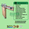 Kit para Porta até 90cm Roldana Aparente Tubular Prata - 1,80m (sem a Porta) - 2
