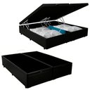 Ver imagem 1 de Box Baú King Bipartido Sintético Mega Cama-preto