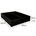 Ver imagem 3 de Box Baú King Bipartido Sintético Mega Cama-preto