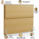 Ver imagem 3 de Cabeceira Box Queen 160cm com Tachas Vicenza L02 Couríssimo Casco Fendi - Lyam Decor