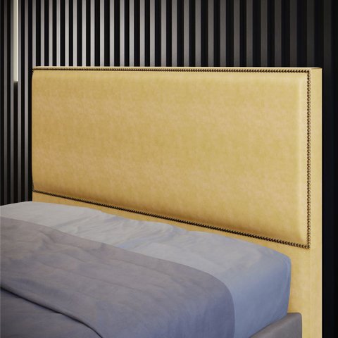 Cabeceira Box Queen 160cm com Tachas Vicenza L02 Couríssimo Casco Fendi - Lyam Decor