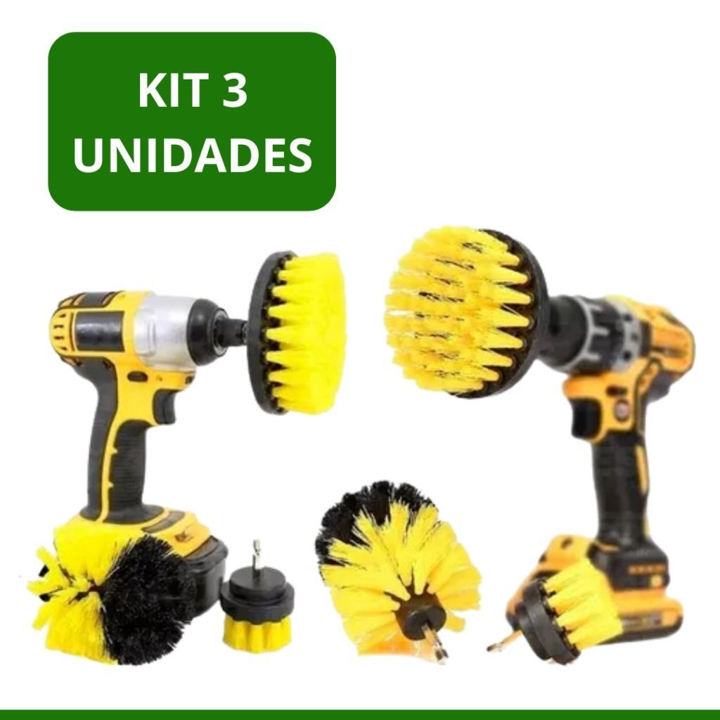 Jogo de Escovas Rotativa 3 Peças Nylon Sn41 Snel Home - 6