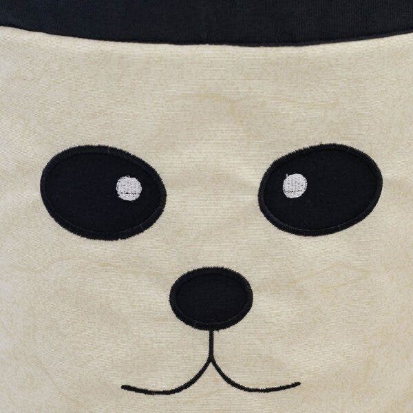Kit 2 Peças Cestos Organizadores Médio e Grande Panda Preto - 3