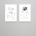 Ver imagem 4 de 2 Quadros Decorativos em Canvas Abstrato Moderno Seus Pensamentos Sala Quarto Casa Escritório