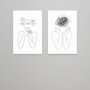 Ver mais imagens de 2 Quadros Decorativos em Canvas Abstrato Moderno Seus Pensamentos Sala Quarto Casa Escritório