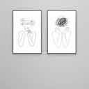 Ver imagem 6 de 2 Quadros Decorativos em Canvas Abstrato Moderno Seus Pensamentos Sala Quarto Casa Escritório