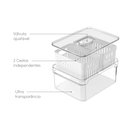 Ver imagem 5 de Organizador Geladeira Clear Fresh C/ Cesto Duplo 2,2l