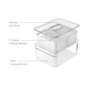 Organizador Geladeira Clear Fresh C/ Cesto Duplo 2,2l - 5