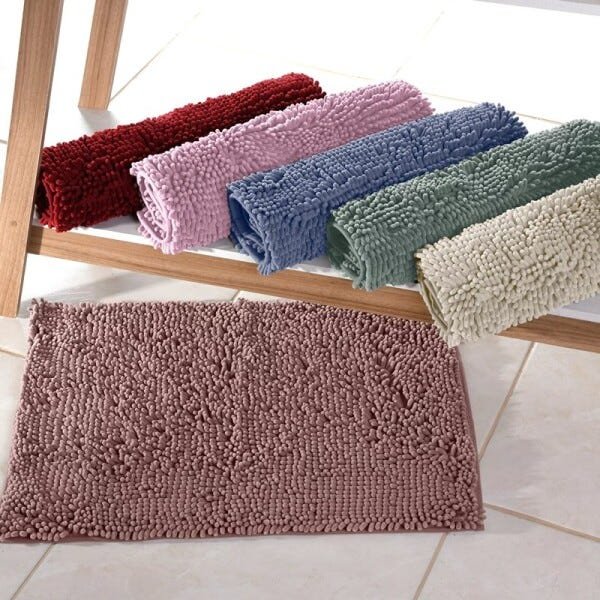 Tapete Chenille Bene Casa Microfibra 50x100cm - Marrom - 1
