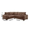 Sofá de Canto 5 Lugares Atalaia Maguimoveis Tec. 612 Marrom - 3
